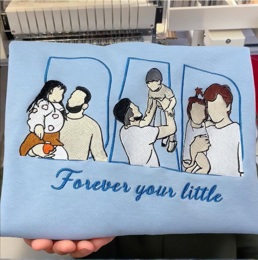 Personalisiertes Papa EST Sweatshirt mit Stickerei – Personalisierter Papa & Opa Hoodie mit Namen der Kinder auf dem Ärmel