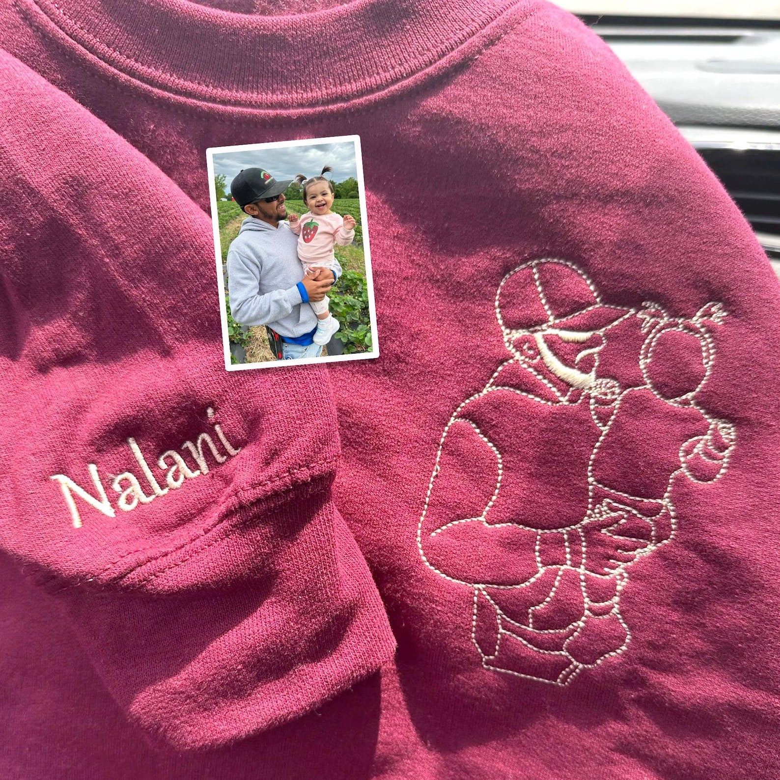 Every Dad Has A Story - Custom Embroidered Sweatshirt For Dad – Personalized Portrait From Photo