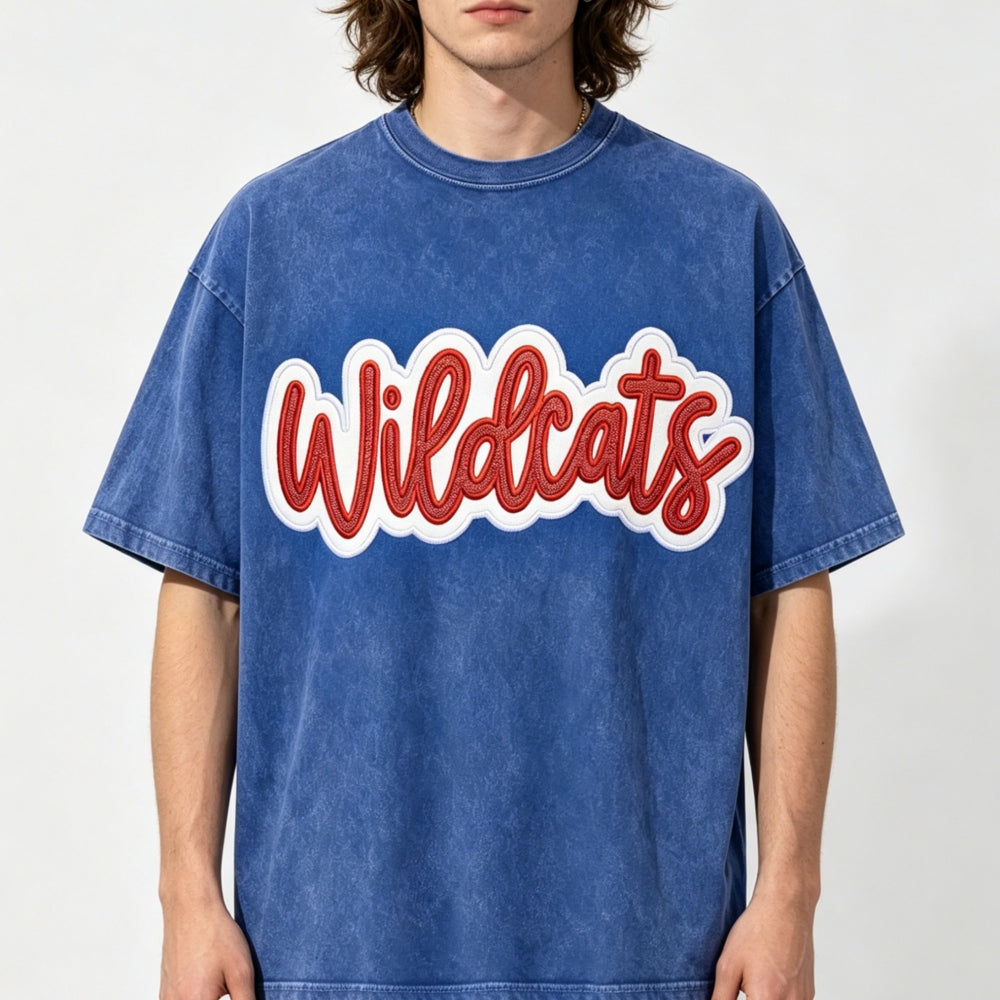 Custom Glitter Embroidered Washed Vintage Tee / Sweatshirt / Hoodie – Retro Personalized Streetwear
