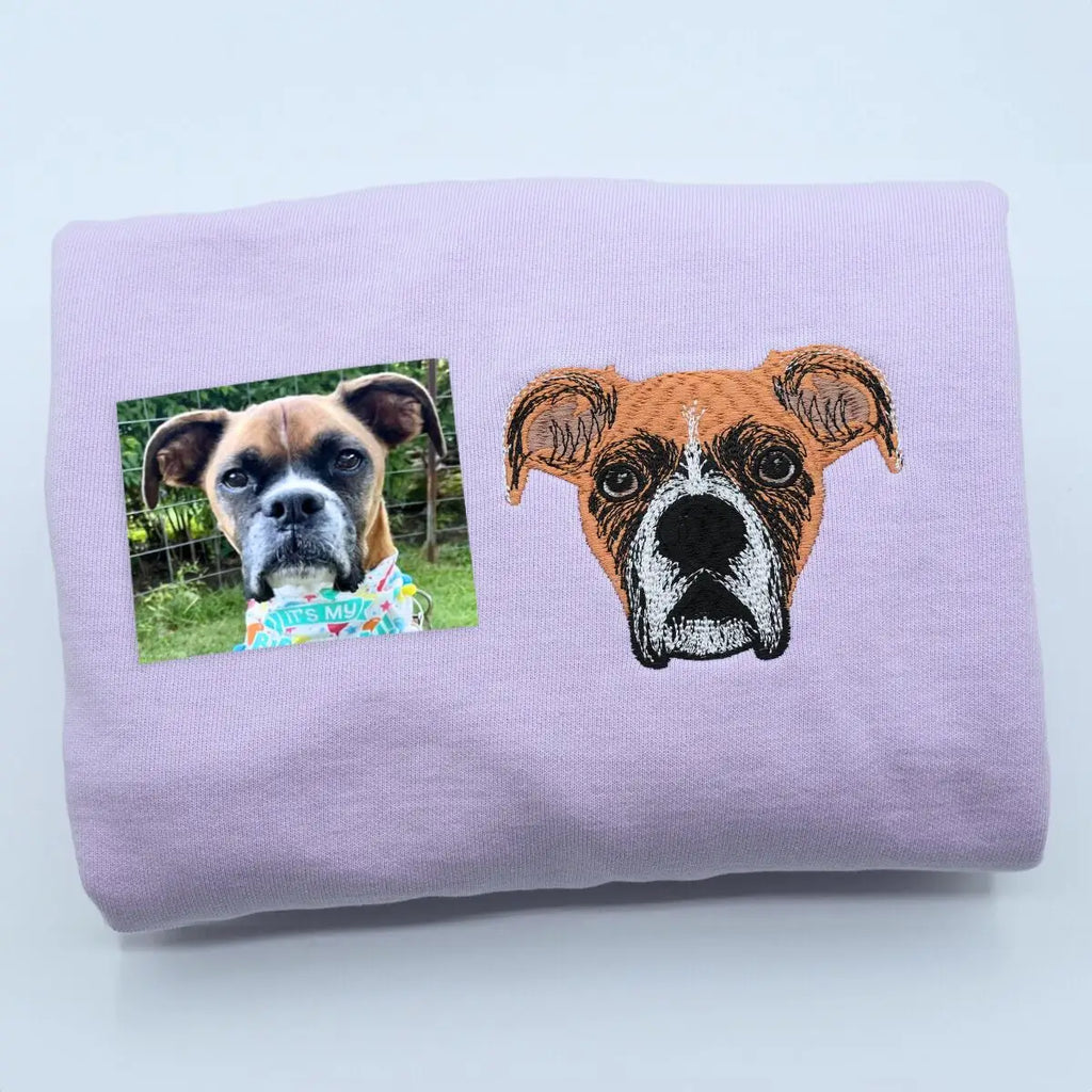 Sudadera / sudadera con capucha bordada personalizada con cara de mascota – Retrato de perro y gato personalizado a partir de foto, regalo para amantes de mascotas
