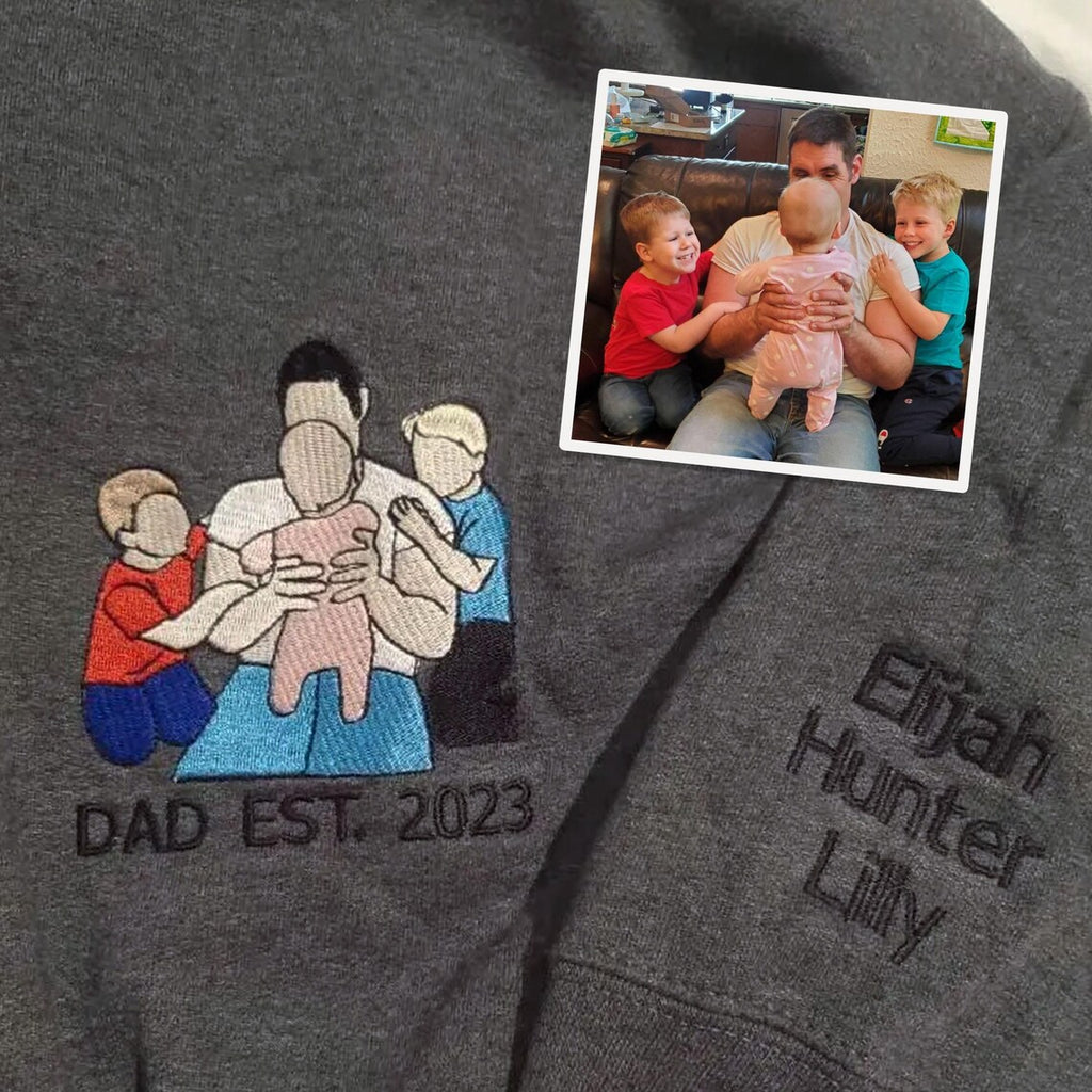 Daddy & Me – Custom Father & Kid Embroidered Sweatshirt & Hoodie & T-shirt