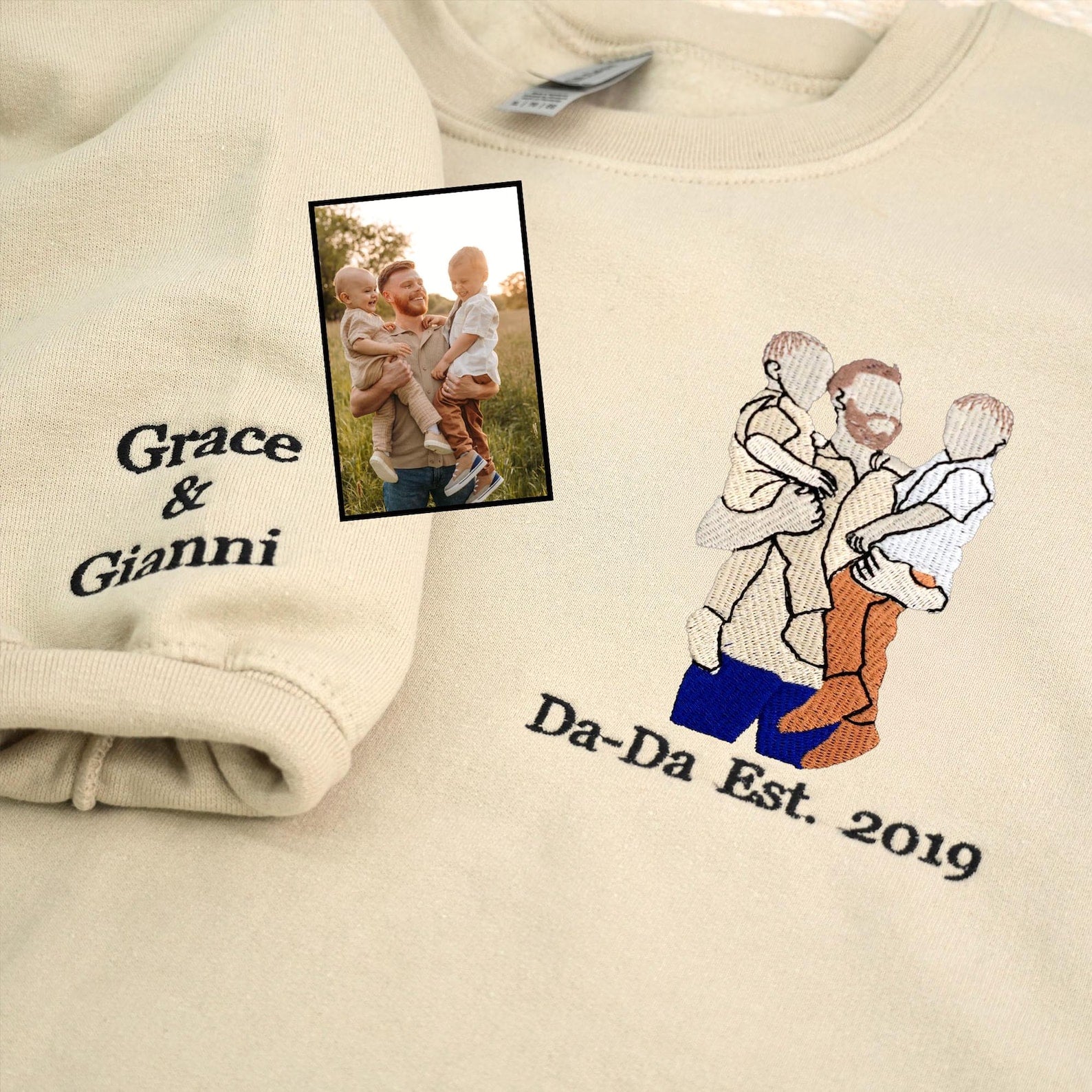 Daddy & Me – Custom Father & Kid Embroidered Sweatshirt & Hoodie & T-shirt