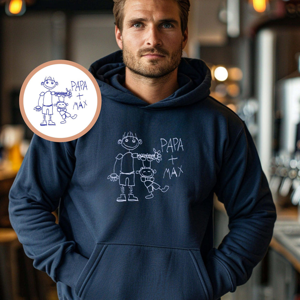 Personalized Children’s Drawing Embroidered T-Shirt, Sweatshirt & Hoodie – Custom Kids’ Art Design