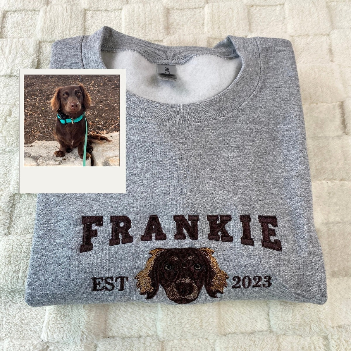 Sudaderas con retratos de mascotas personalizadas – Sudaderas bordadas con cara de perro, regalo perfecto en memoria de mascotas para mamás y papás de perros