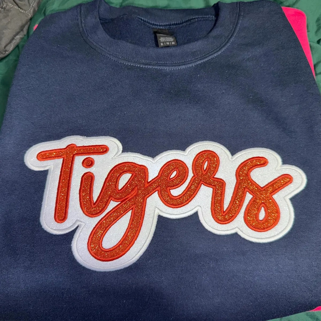 🏆 Built for Glory, Made for Us - Custom Glitter Embroidered Mascot Sweatshirt / Hoodie / T-Shirt