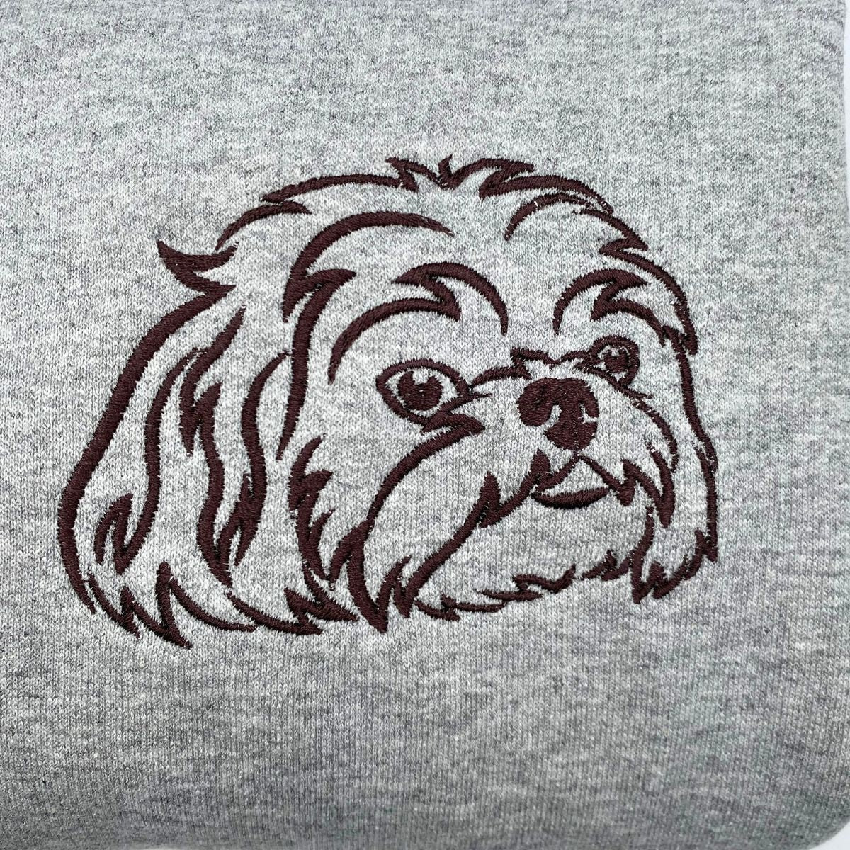 Personalisiertes besticktes Sweatshirt mit Haustierporträt – Individuelles Haustierfoto mit fetter Umrandung
